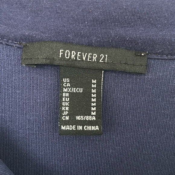 New York Collared Pullover Sweater Sweatshirt Navy/White - Picture 4 of 6